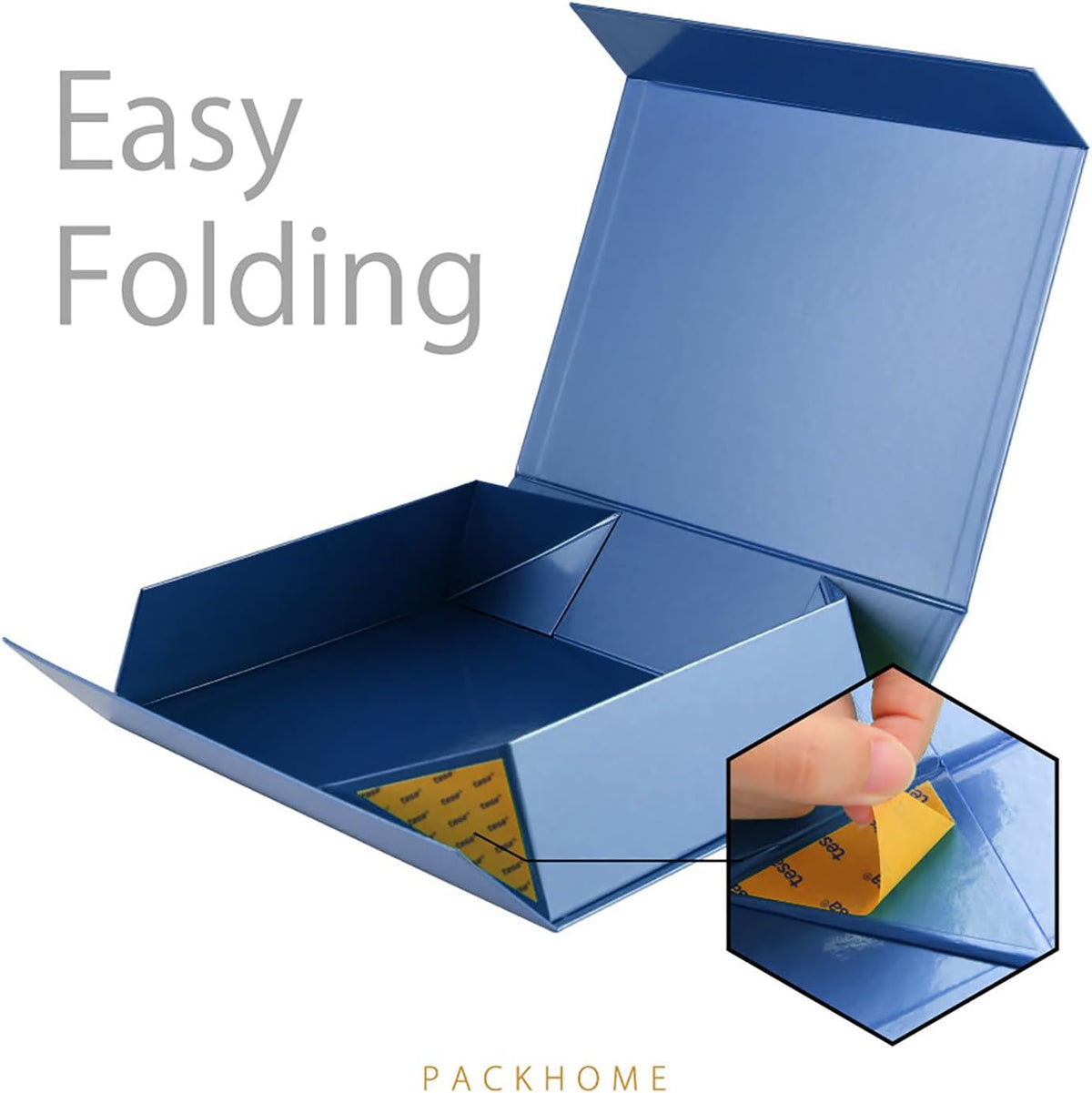 PACKHOME Large Gift Box 13.5x10x3.5 Inches, Sturdy Shirt Box with Magnetic Lid for Multiple