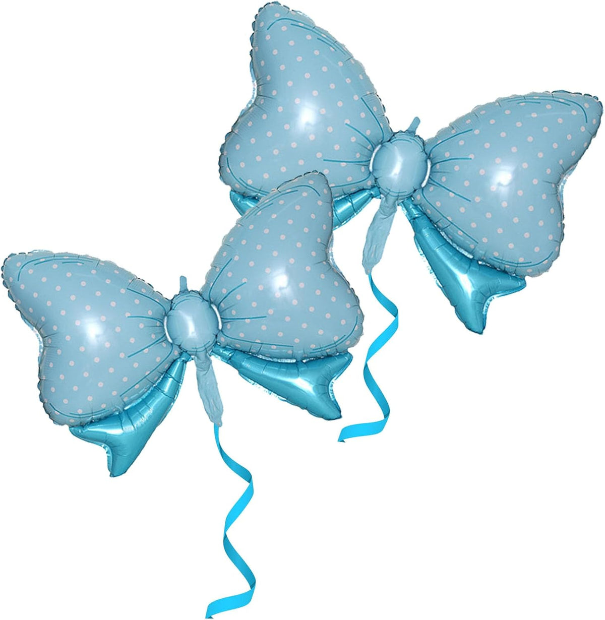 36 Inches Bow Foil Balloon Huge Bowtie Blue Balloon for Baby Shower, Wedding, Kids Theme Party