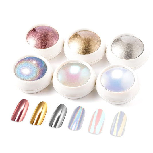 Chrome Nail Powder BISHENGYF: Super Metallic Effect Chrome Powder For Nails Gold Silver Red Laser