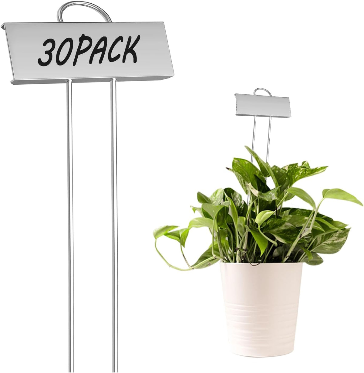 30pcs Plant Labels for Outdoor Garden Waterproof Plant Markers for Outdoor Plants, 11inch Metal