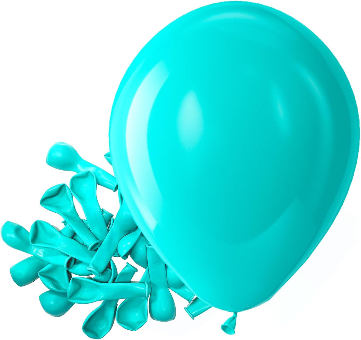 Bezente Teal Balloons Latex Party Balloons - 150 Pack 5 inch Matte Small Turquoise Helium Balloons