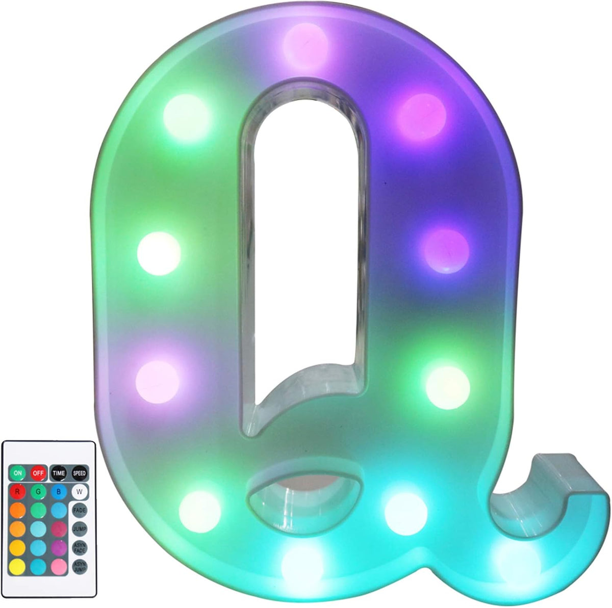 Pooqla Colorful LED Marquee Letter Lights with Remote – Light Up Marquee Signs – Party Bar Letters