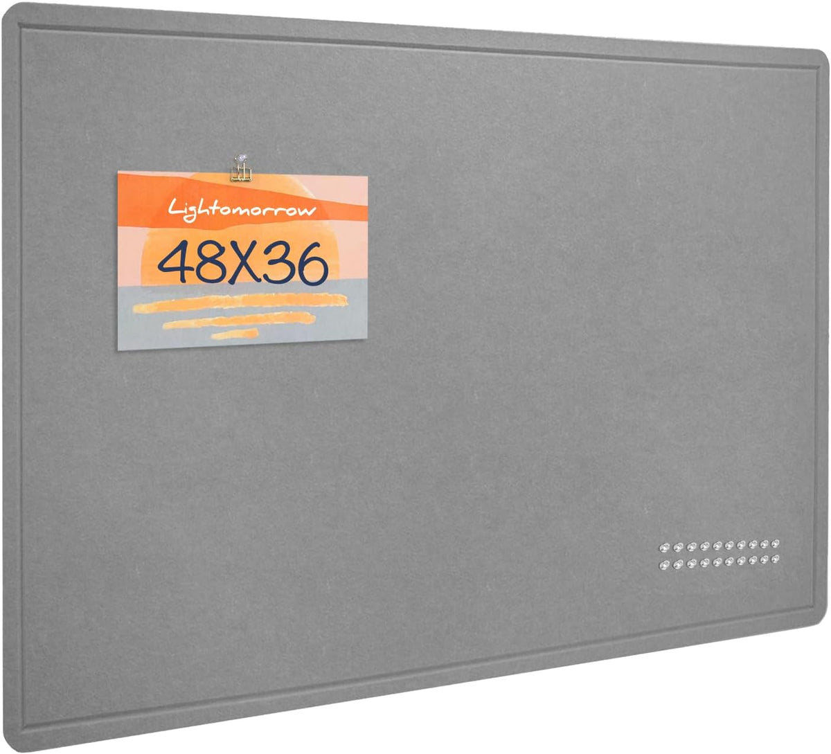 Large Bulletin Board - 48 x 36 Inches, Decorative Felt Pin Board for Wall - 4' x 3' Foldable Photo