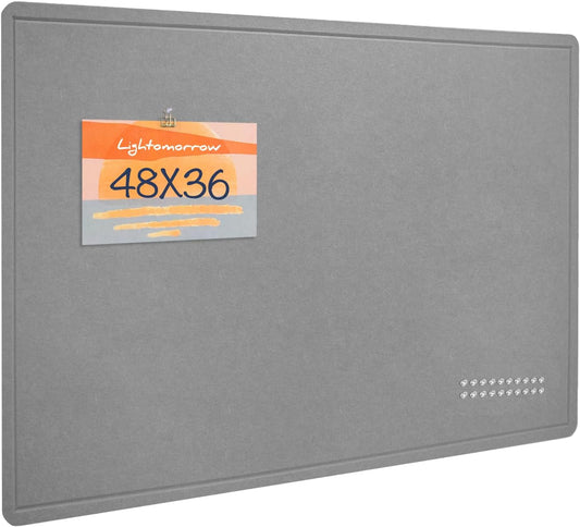 Large Bulletin Board - 48 x 36 Inches, Decorative Felt Pin Board for Wall - 4' x 3' Foldable Photo