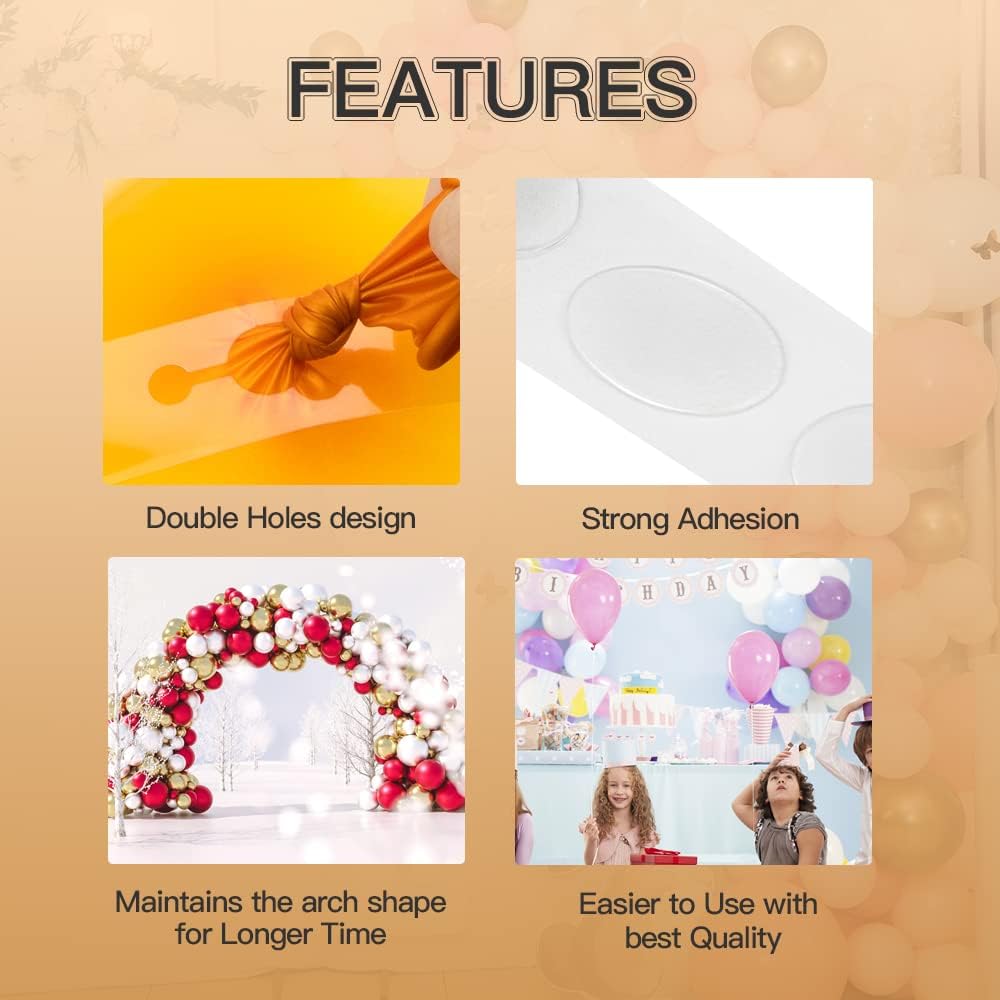 Balloon Arch Kit Balloon Garland Kit Balloon Decoration 32.8ft Balloon Arch Strip & 200 Glue Points
