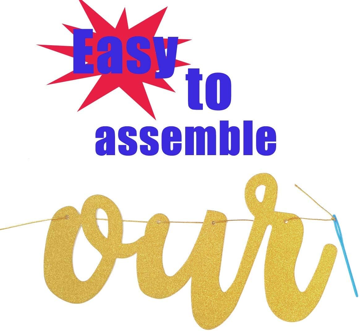 Be Our Guest Gold Sign Banner - Reception Banner for Beauty And The Beast Party, Bridal Shower