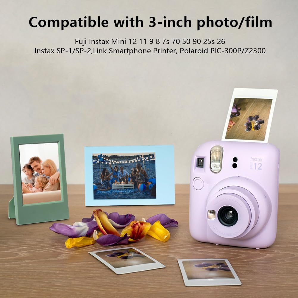 24 Pcs Polaroid Picture Frames, 2''x3'' Photo Frame for Fujifilm Instax Polaroid Film 8 Colors Mini
