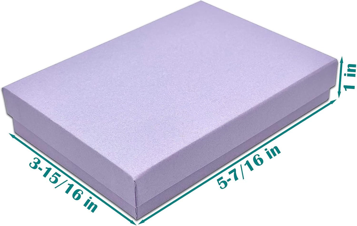 TheDisplayGuys - 25-Pack #53 Kraft Paper Cardboard Gift Boxes/Jewelry Cases w. Cotton Padding & Lid