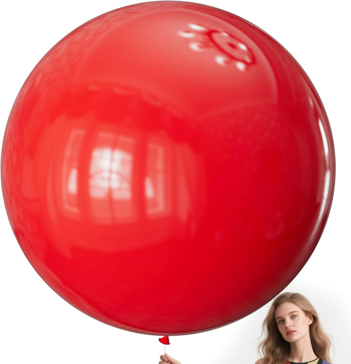 KAWKALSH Red Balloons, 9pcs 36 Inch Red Latex Balloons for Garland or Balloon Arch as Birthday