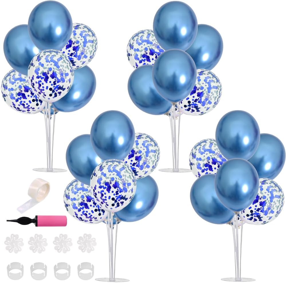 TONIFUL Blue Balloon Stand Centerpiece Table Decoration for Blue Party Decorations,Father's