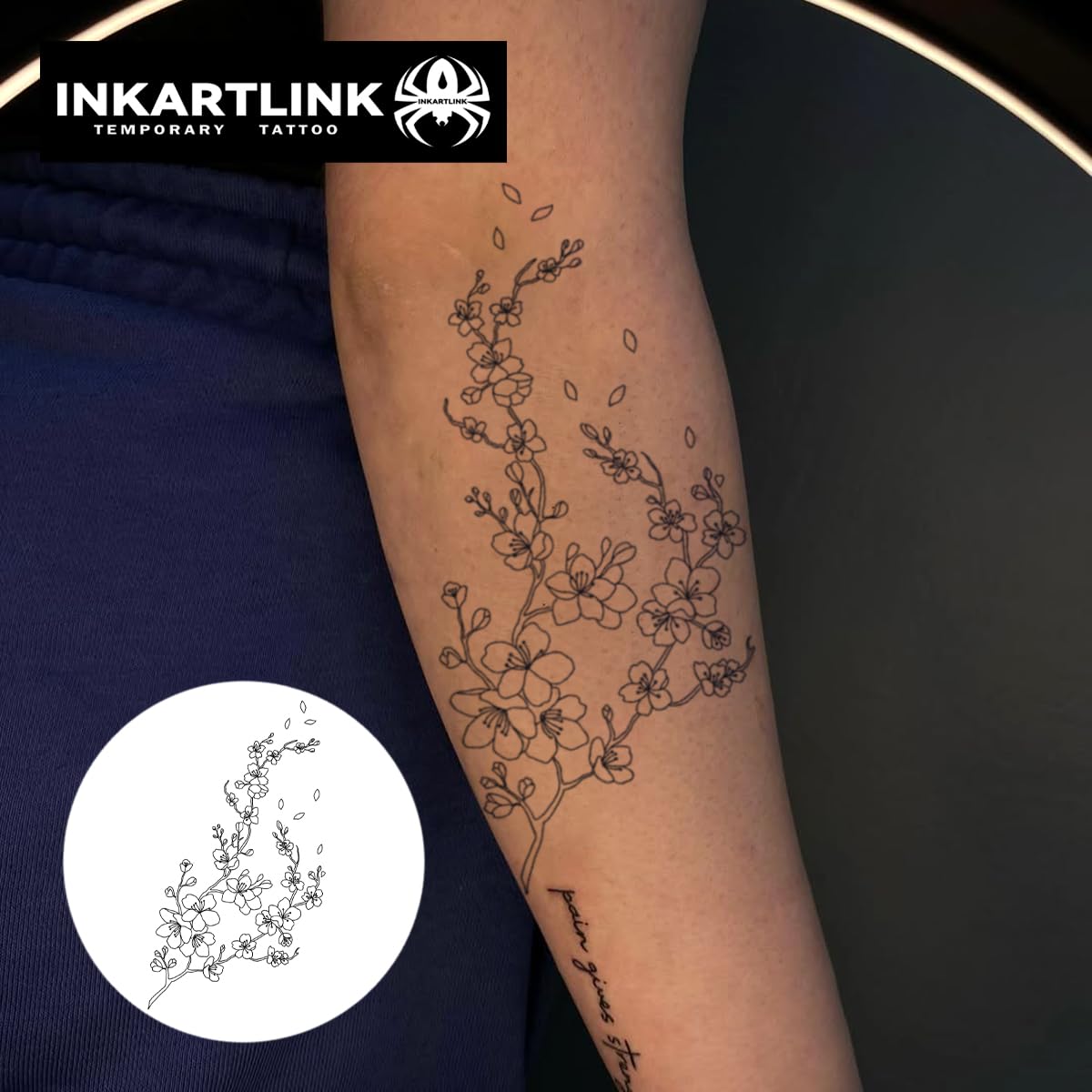 INKARTLINK Tattoo Tech, 2 Sheets Extra Large Semi Permanent Tattoo, Adult Art Design Temporary