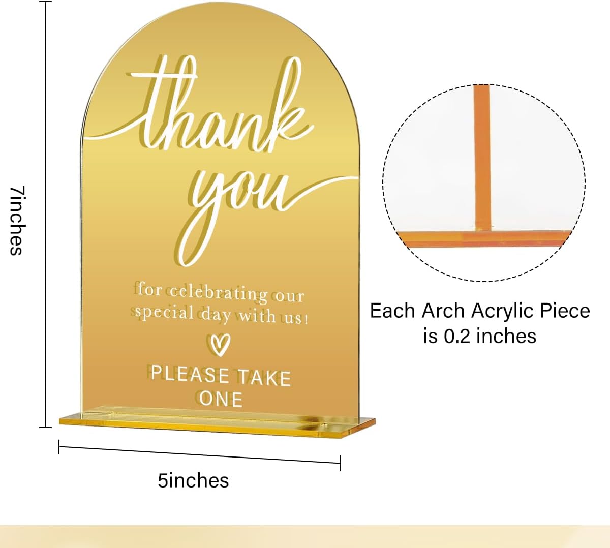 Acrylic Wedding Sign, Bridal Shower Decorations, Thank You Sign for Ceremony, Modern Font Table