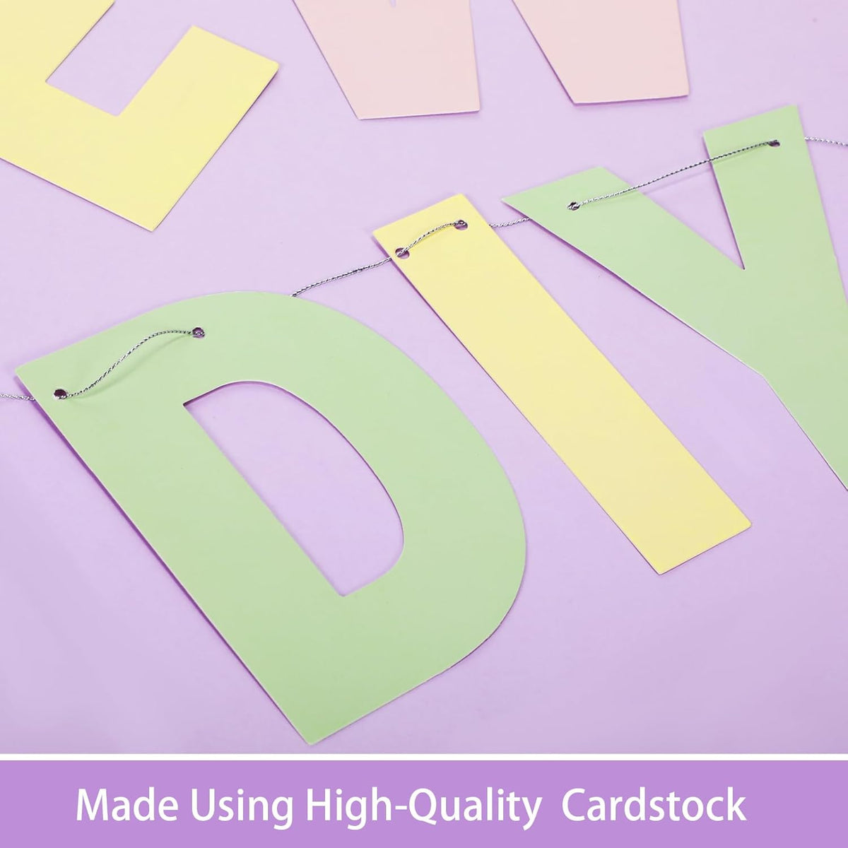 TaoBary 112 Pcs DIY Letter Custom Banner Glitter Customizable Banner Kit Including 107 Letters and