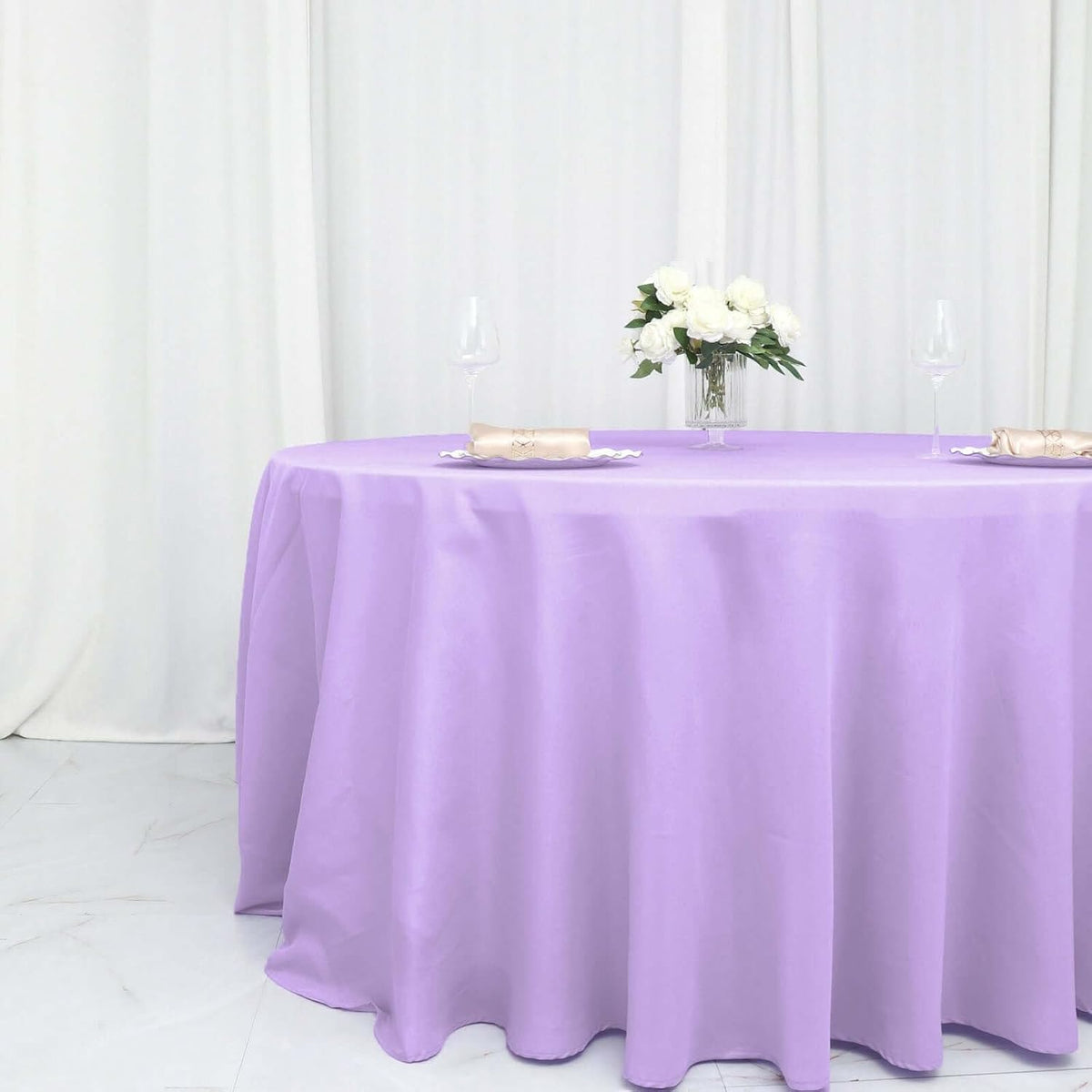 Efavormart Round Tablecloth, 132 Inch Stain & Wrinkle Resistant Washable Table Cloth, Decorative