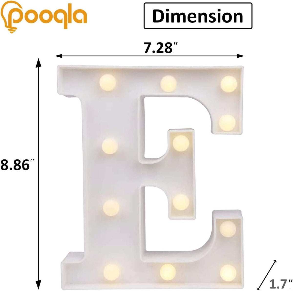 Pooqla LED Marquee Letter Lights, Warm White and Cool White Decorative Lighted Letters, Light Up