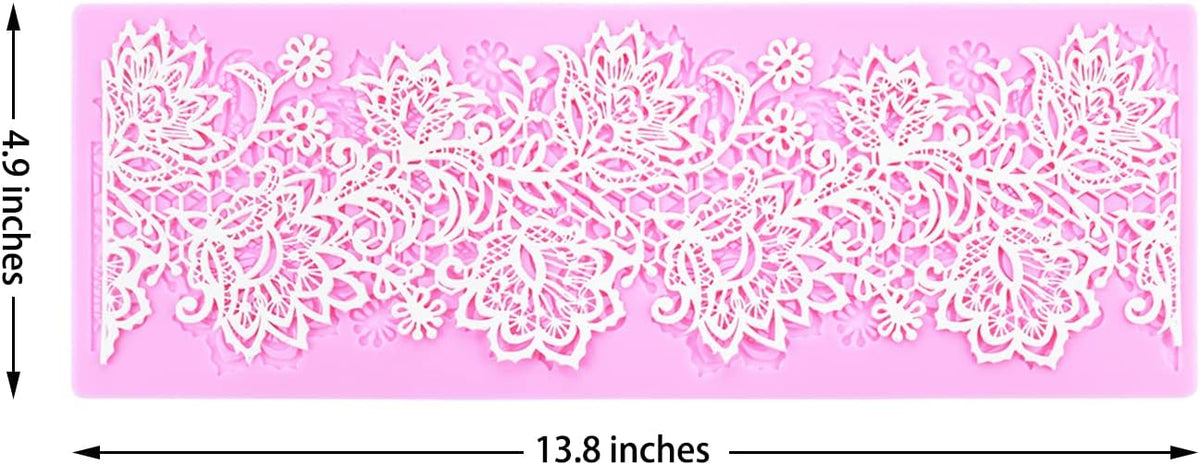 Embossing Lace Fondant Molds, Multi Circle Flowers Lace Mat Wedding Cake Decoration Tool, Rattan