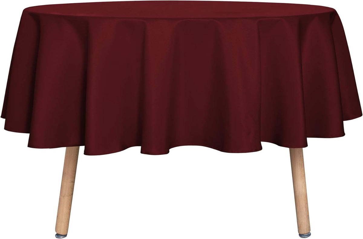 sancua Round Tablecloth - 80 Inch - Water Resistant Spill Proof Washable Polyester Table Cloth