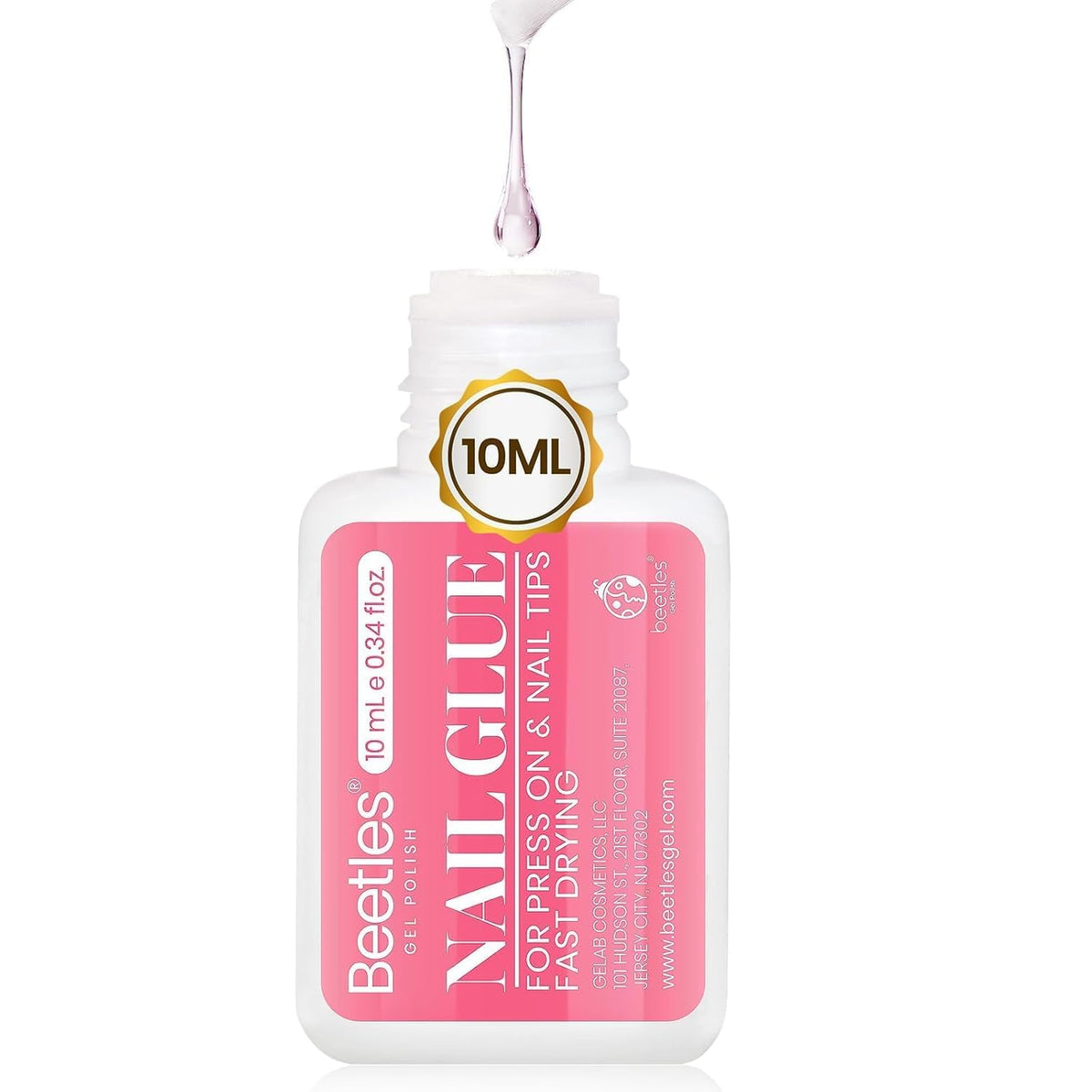 Beetles 10ML Super Strong Nail Glue for Press Ons, Nail Tips, Acrylic Nails No Uv Light Needed Nail