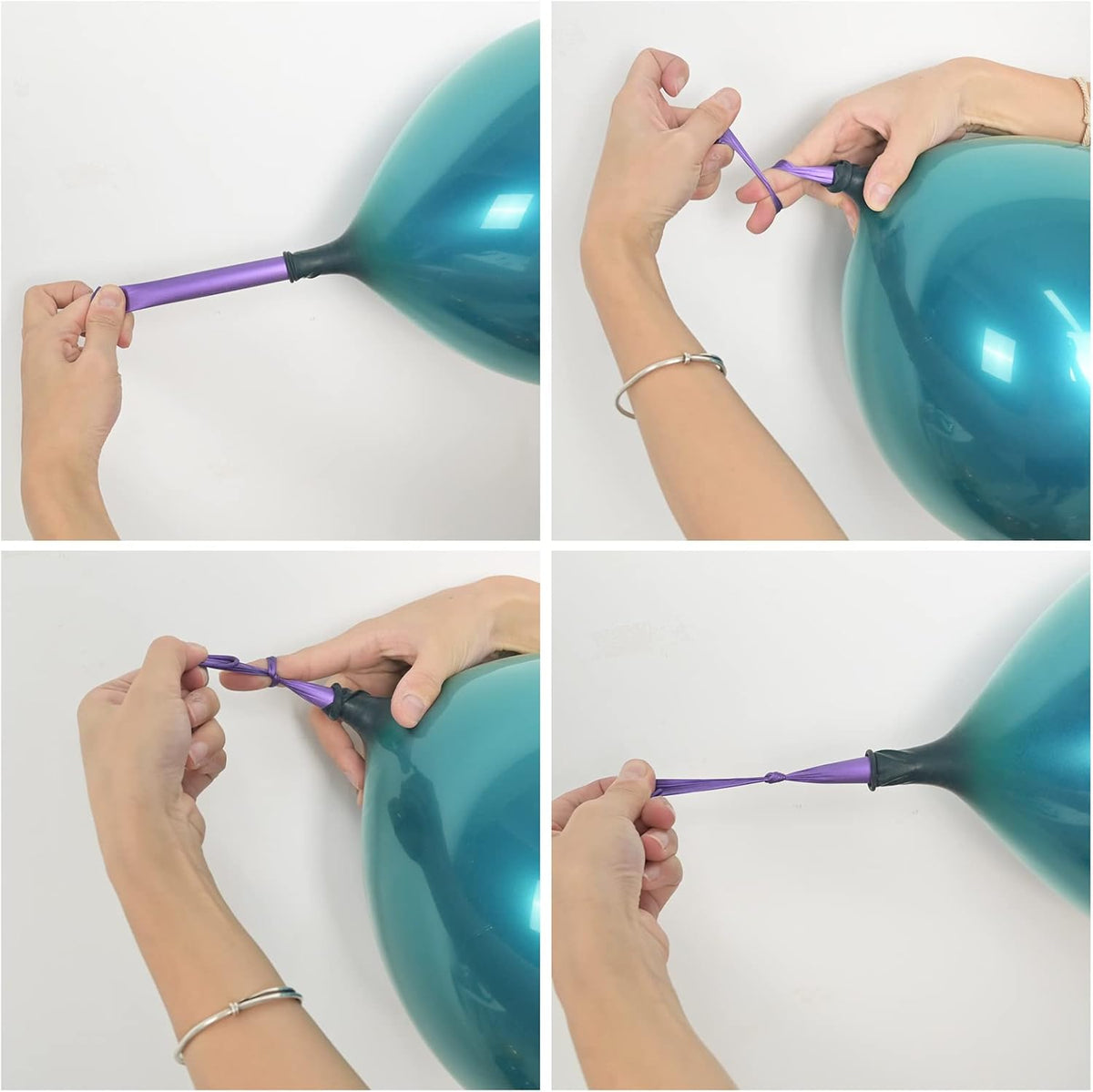 Chrome Teal Balloons, Double Stuffed Metallic Turquoise Balloons 12 Inch, Shiny Thick Chrome