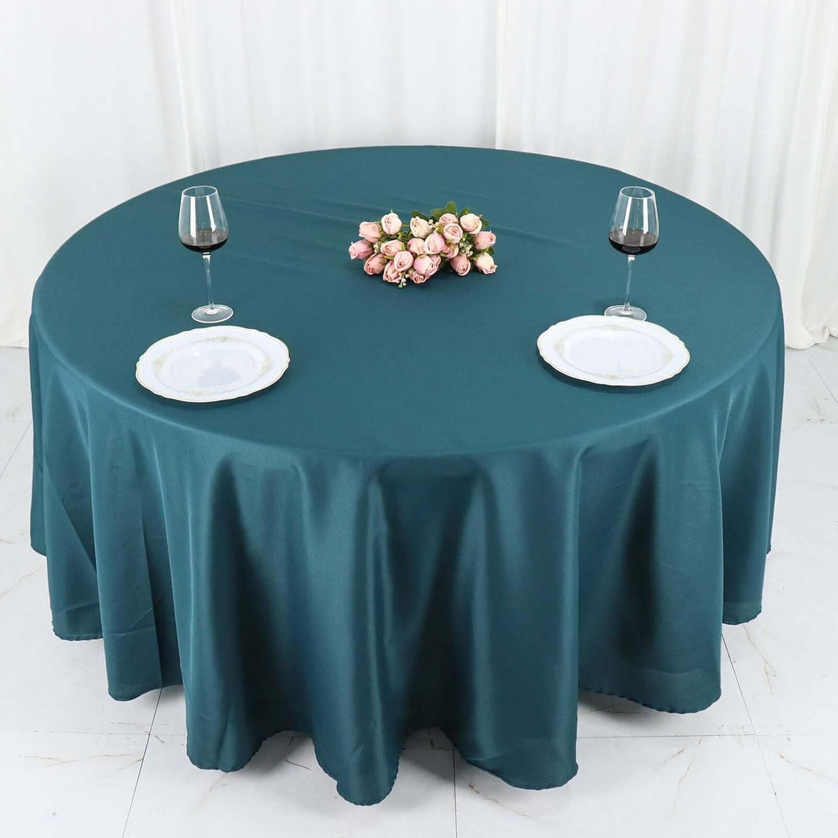 Efavormart Round Tablecloth, 108 Inch Stain & Wrinkle Resistant Washable Table Cloth, Decorative