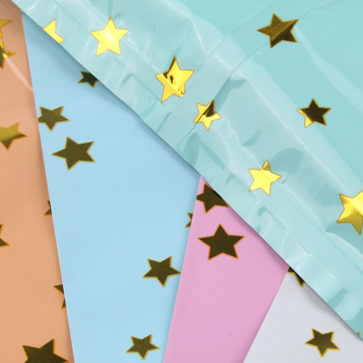 saizone 25 PCS Gift Bags,Party Favor Bags,5 Colors with Star Pattern