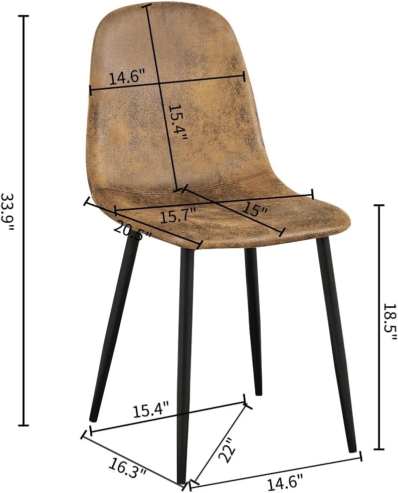 Homy Casa Dining Chairs Set of 8, Modern Mid-Century Style Dining Room Side Chairs Accent Chairs
