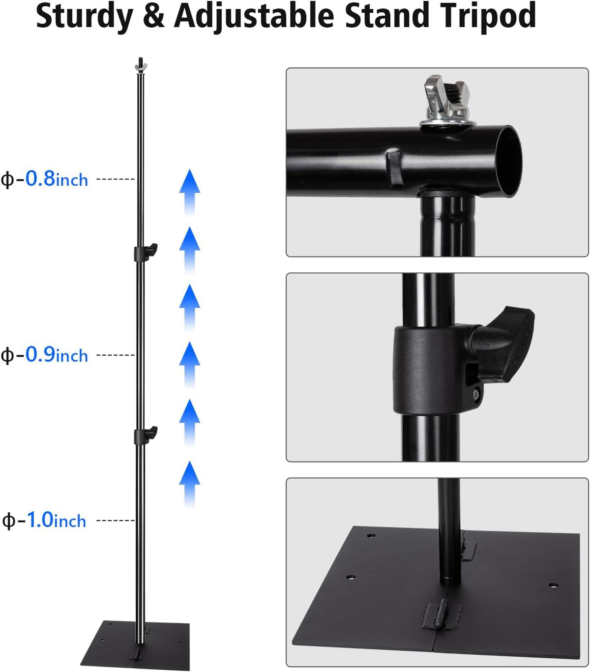 Pipe and Drape Photography Backdrop Stand Kit Adjustable Photo Background Stand 10ft x 6.5ft with