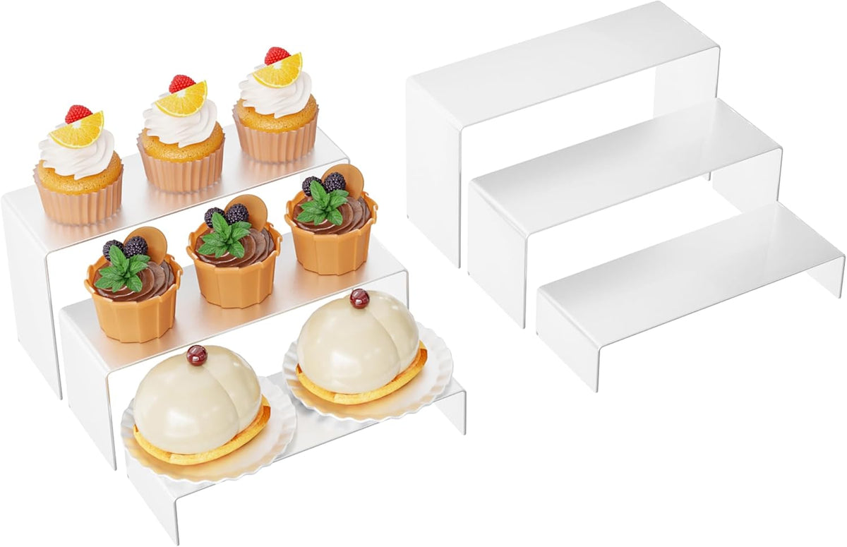 ihomecooker 6 Pc Metal Display Risers Showcase for Shoe Risers Retail Stand Cupcake Stand Dessert