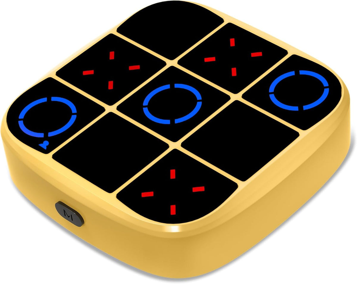 Tic-Tac-Toe Bolt Game, 4-in-1 Handheld Puzzle Games Console, Electronic Tic-Tac-Toe Game for