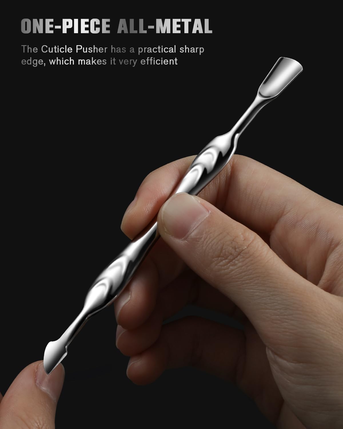 FERYES Elegant Dual-Purpose Cuticle Pusher & Gel Nail Polish Remover - Premium Stainless Steel