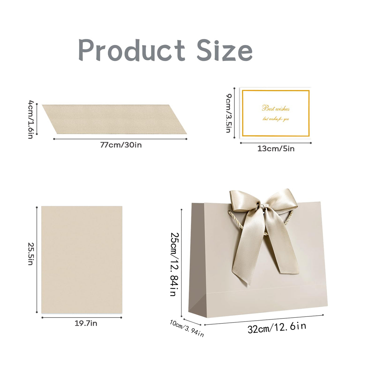JMANNI Gift Bags with Handles, 13" Medium Gift Bags with Tissue Paper