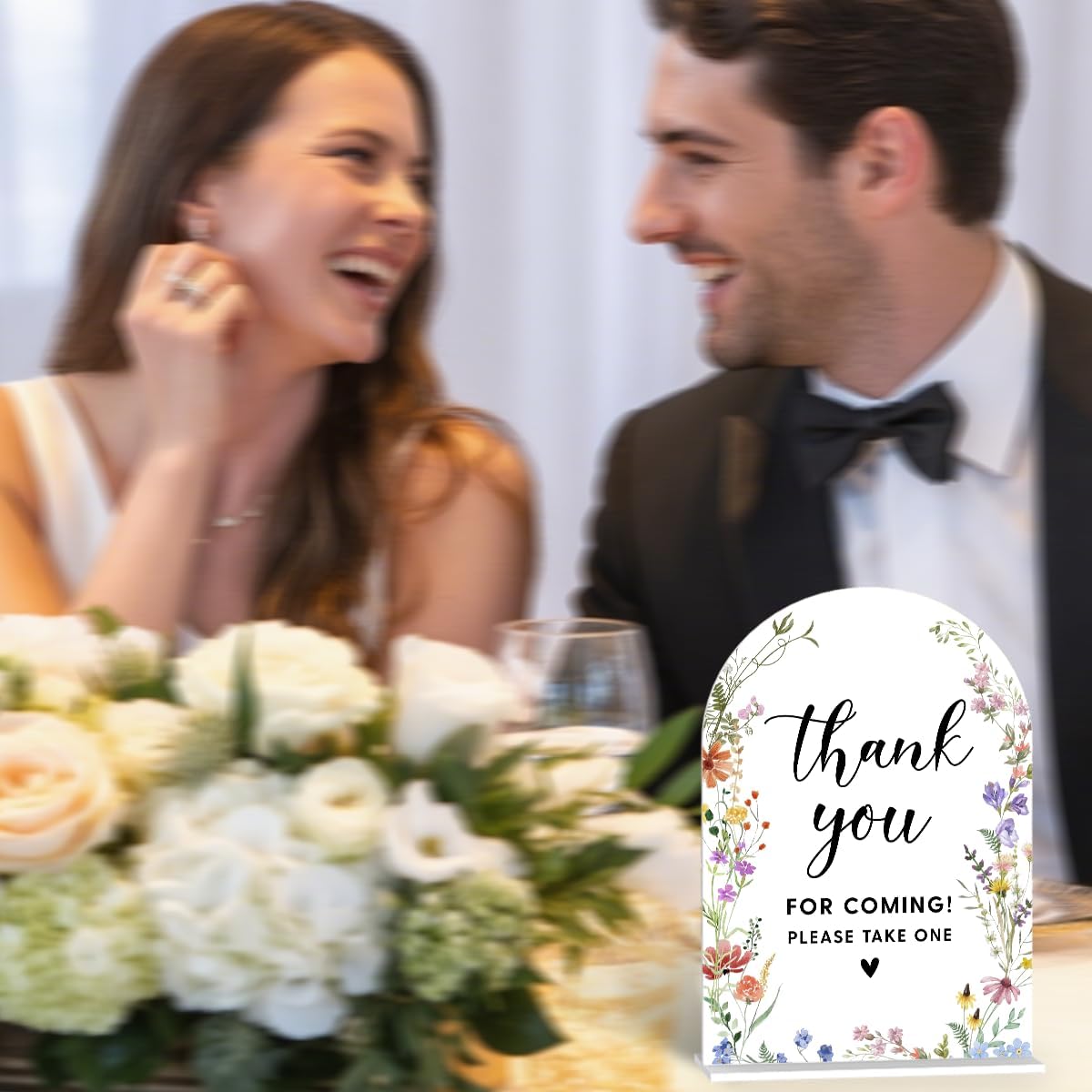 Acrylic Wedding Signs, Thank You for Coming Signs for Marriage Reception, Bridal Shower