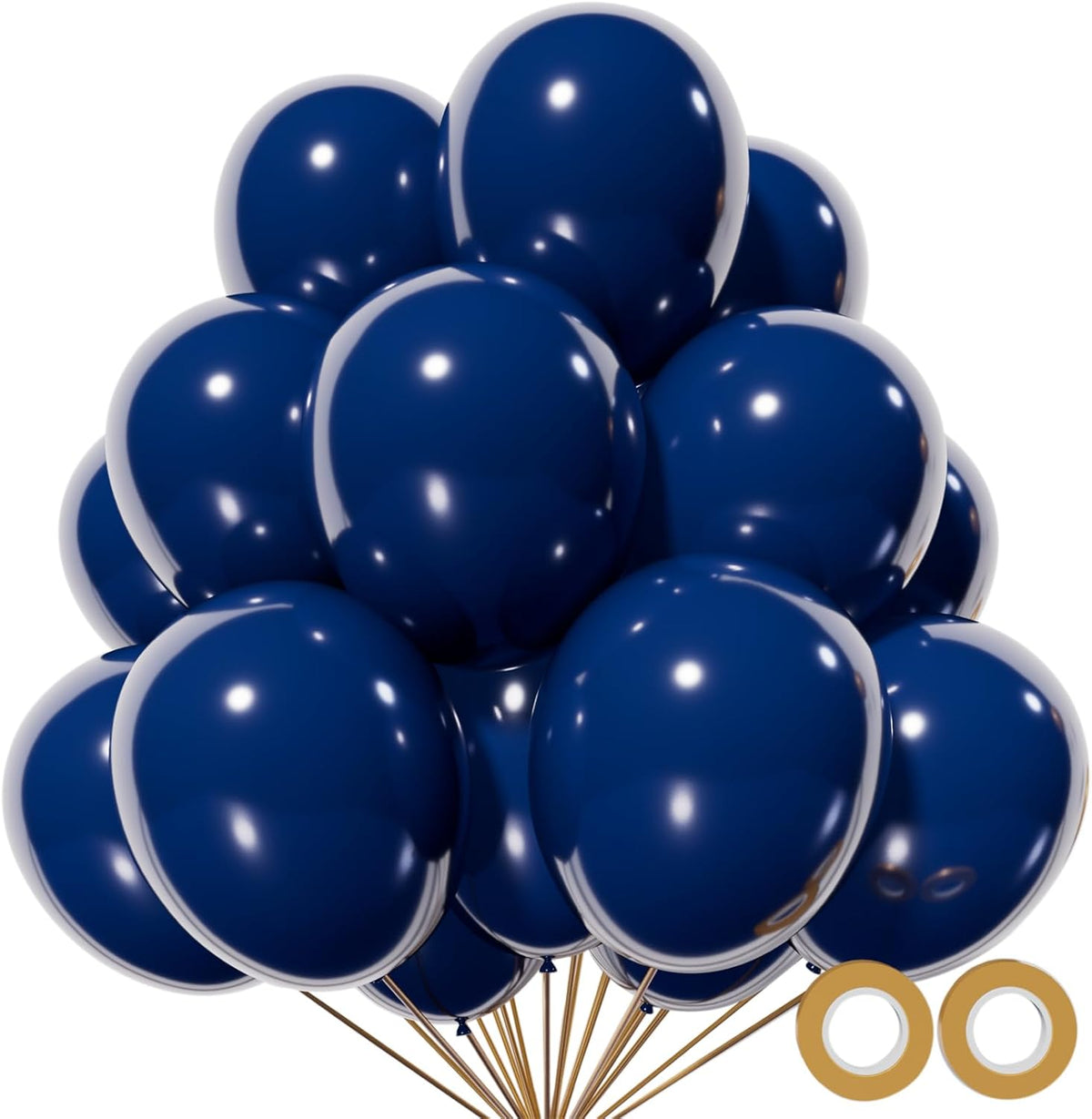 110pcs Navy Blue Balloon 12 Inch, Navy Blue Latex Balloon for Birthday Party Baby Shower