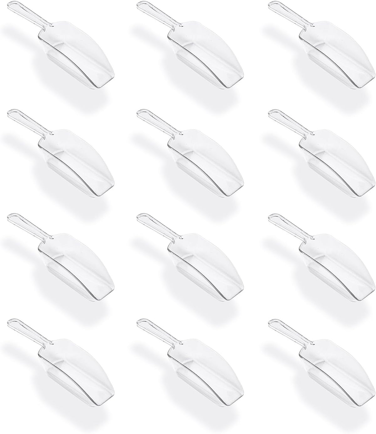 Super Z Outlet 5.5" Mini Acrylic Plastic Kitchen Scoops for Weddings, Candy Dessert Buffet, Ice