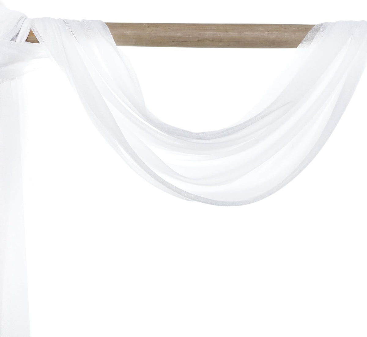 VDS Pack of 2 Panel (30 Inch X 100 Feet) Wedding Arch Draping Fabric Sheer Chiffon Fabric Drapery