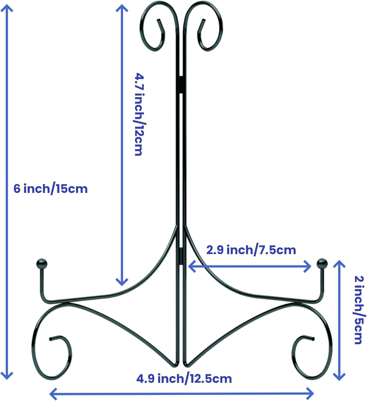 Plate Stand for Display with Hinged Folding Design, 6 Inch Picture Stands for Tables, Small Easels
