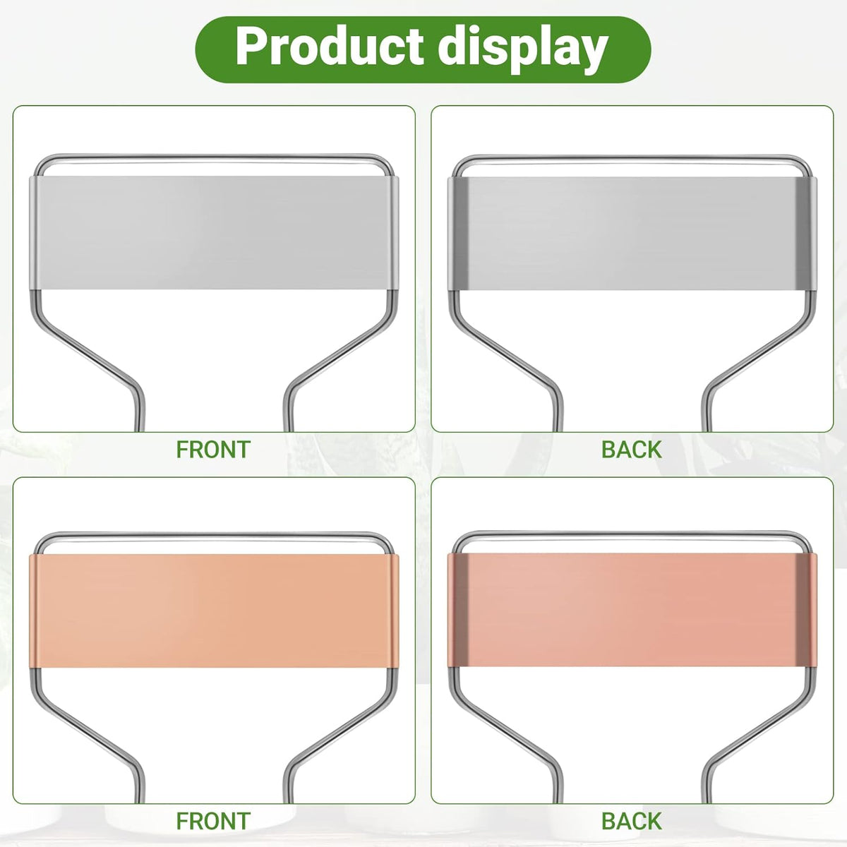 80 Pcs 10" High Plant Labels, Include 40 Copper Metal Plant Tags and 40 Weatherproof Garden