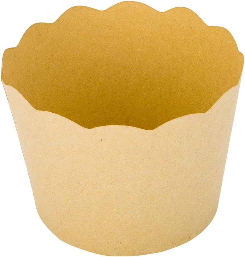 Restaurantware Panificio Premium 10 oz Kraft Paper Jumbo Baking Cup: Paper Baking Cups Perfect for