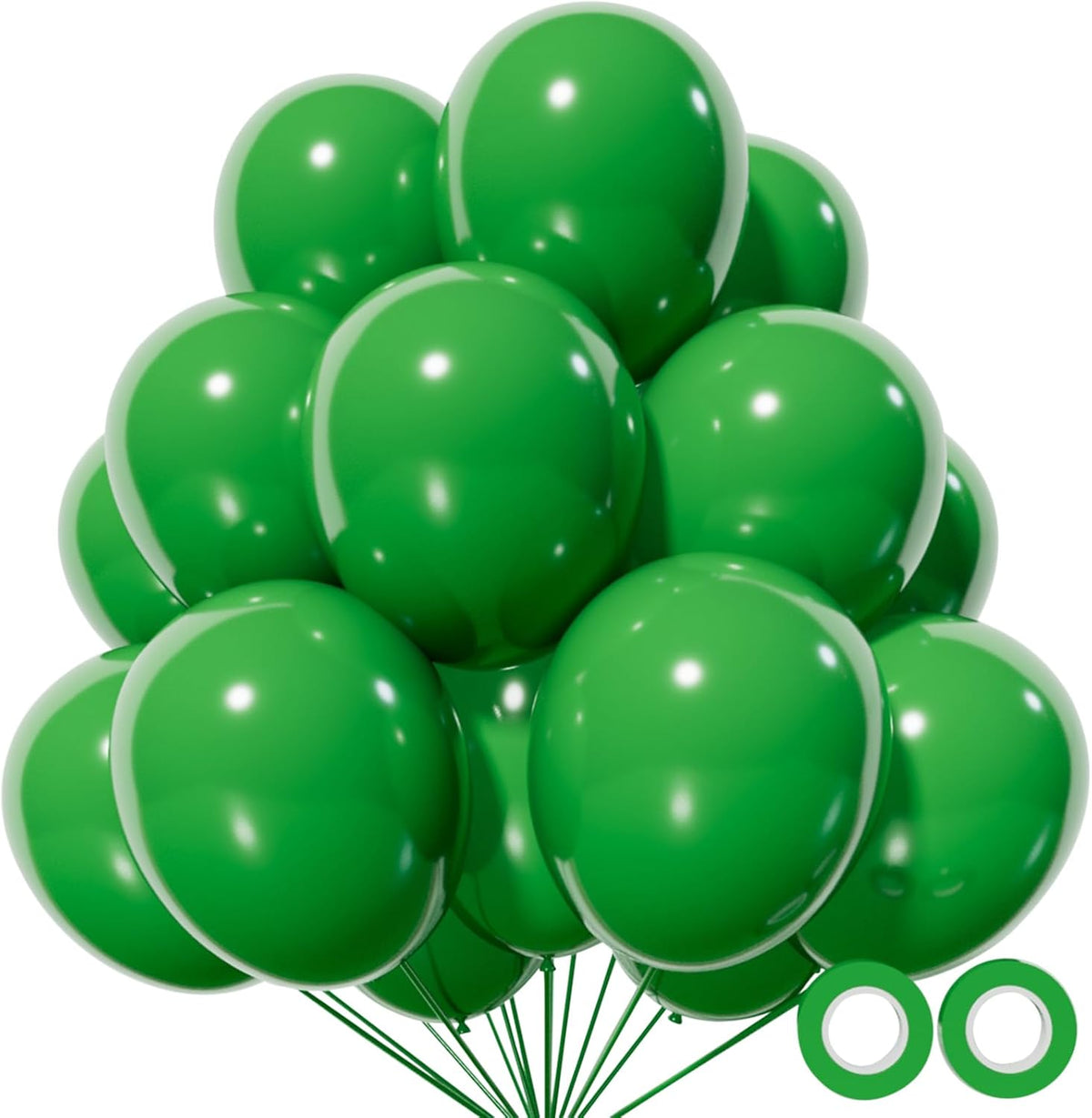 110Pcs Dark Green Balloons Latex Party Balloons 12 inch Round Helium Balloons for Dark Green Themed