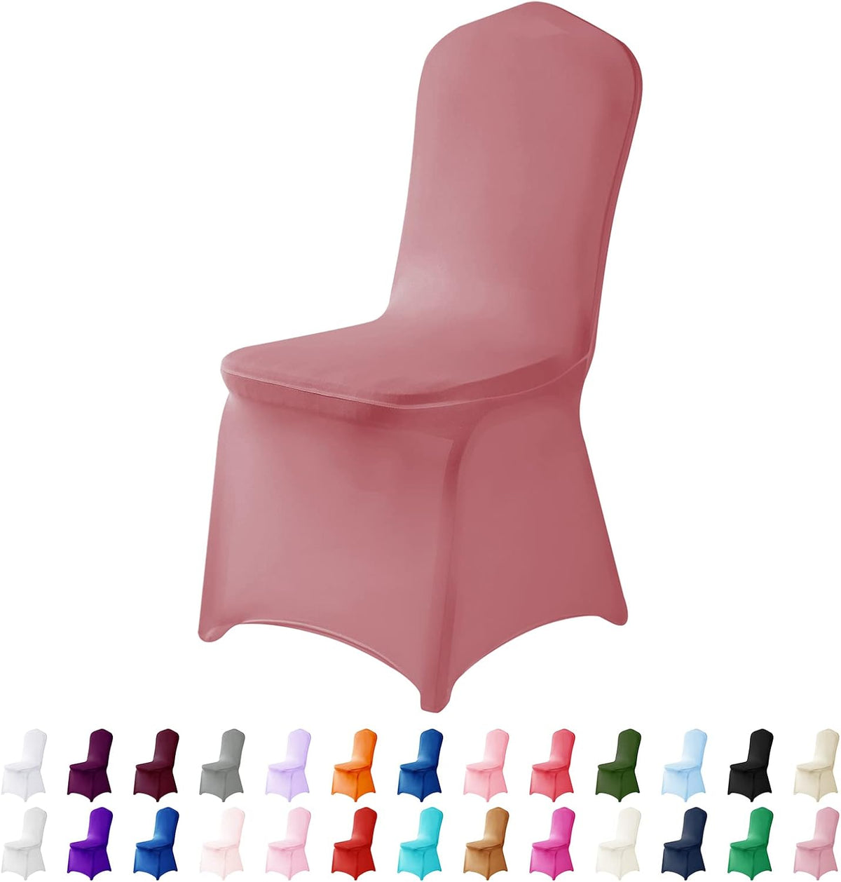 Spandex Chair Covers, 12PCS, Removable Washable Protector Stretch Covers for Living Room, Party