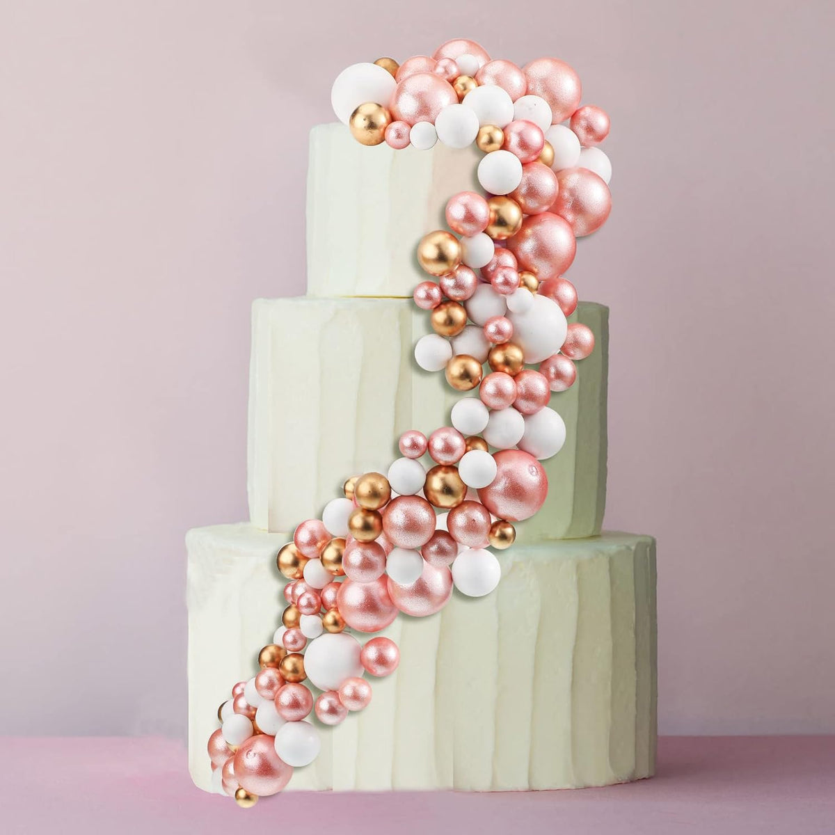 108 Pcs Balls Cake Topper DIY Cupcake Insert Foam Balloons for Cake Baking Wedding Anniversary
