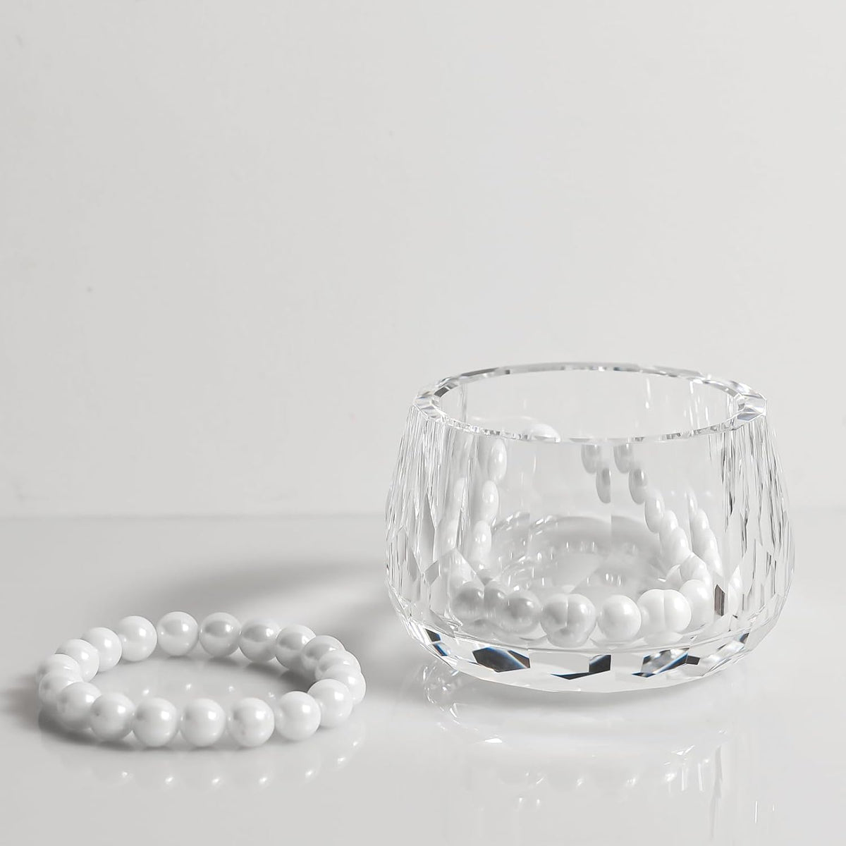 kitCom Crystal Jewelry Jar, Crystal Wedding Candy Buffet Jar, Home Decoration Party Cotton Swab