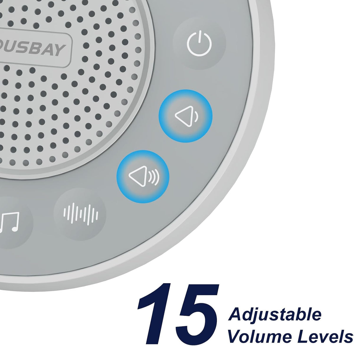 Housbay Glows White Noise Sound Machine, 31 Soothing Sounds, 5W Loud Stereo Sound, Sleep Timer