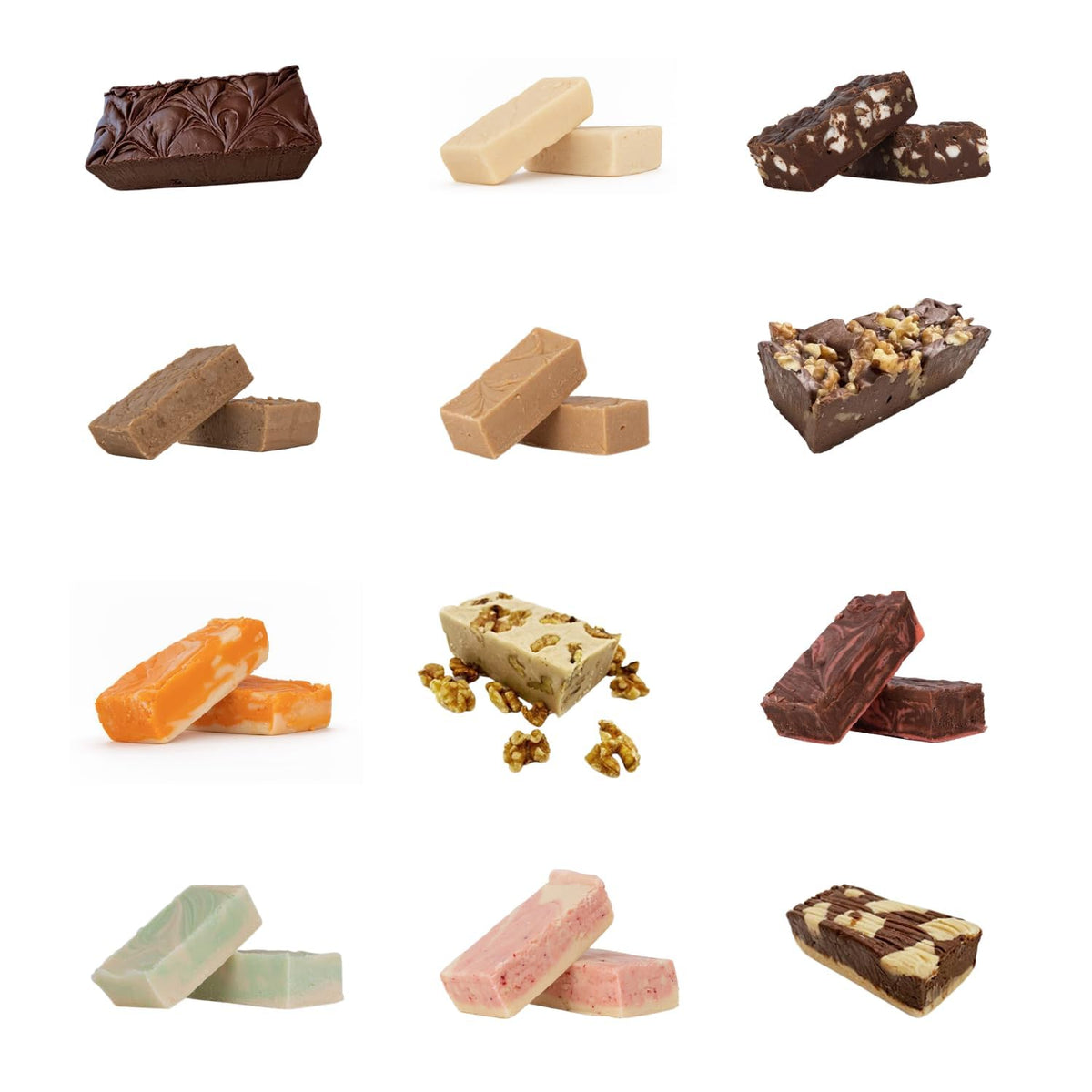 Uncle Butch’s Fudge Gift Box – 4-Piece Custom Flavors Sampler Made with Real Butter – Handcrafted