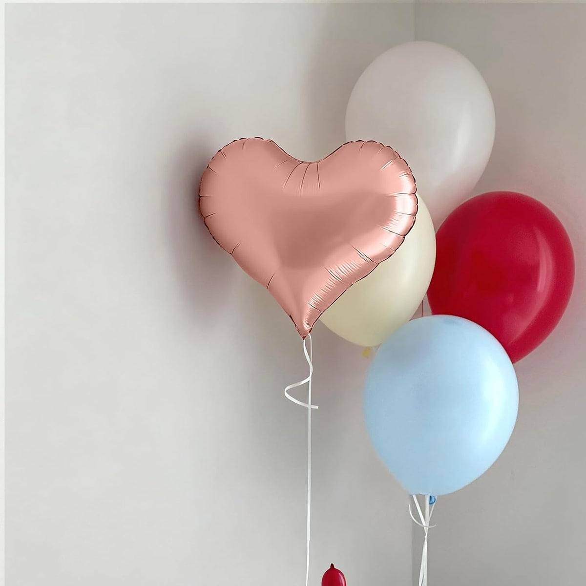 Rose Gold Heart Balloons,24Inch Large Gold Heart Foil Balloons for Valentine's Day Birthday Wedding