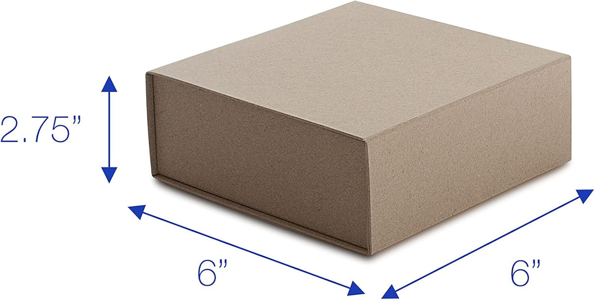 CECOBOX - Gift Boxes with Lids for Presents 6"x6"x2.75" - Matte, Collapsible Magnetic Closure Gift