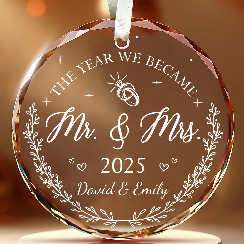 Personalized Wedding Christmas Ornaments - Mr And Mrs Gifts - Wedding Gift Ideas For Couples 2025