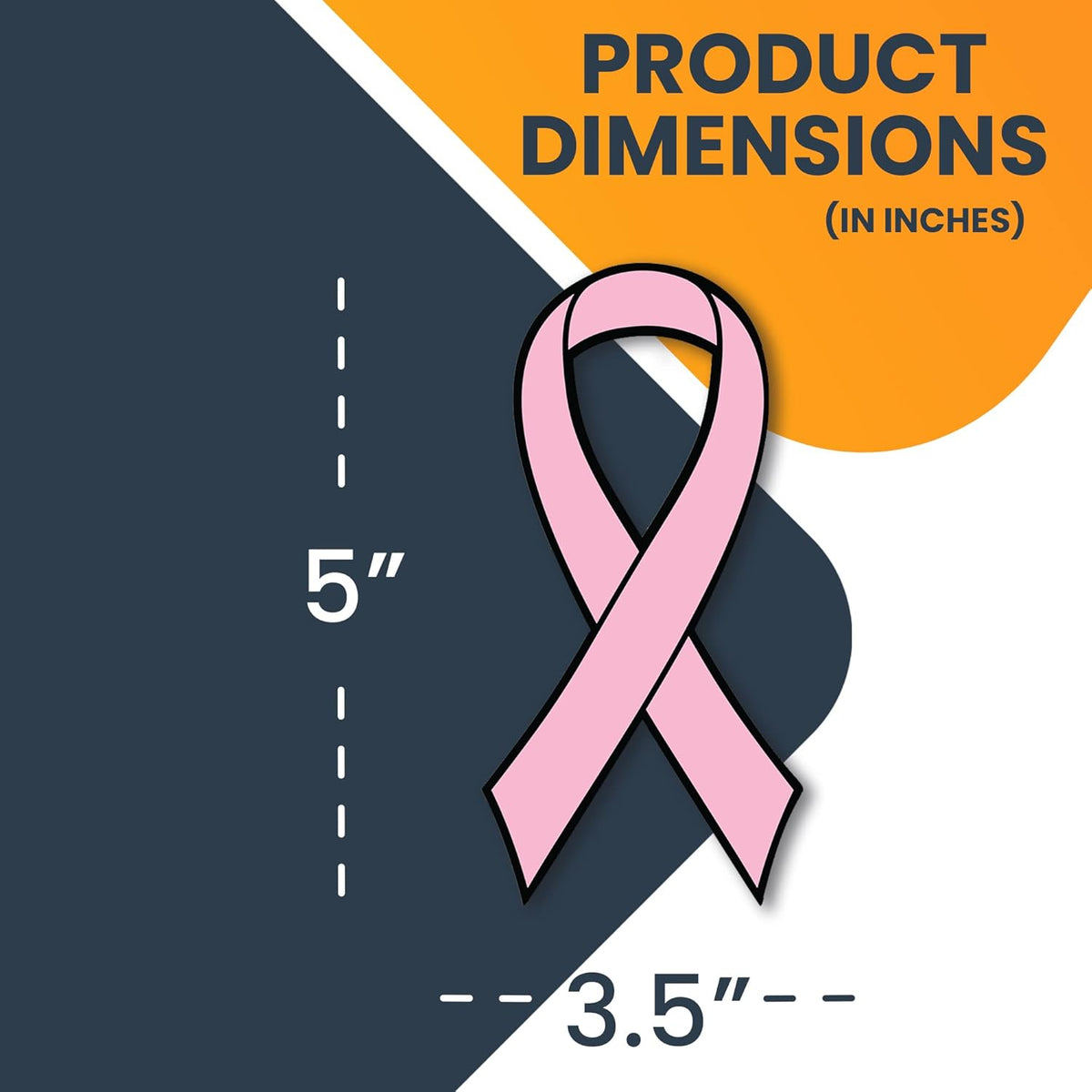 Magnet Me Up Support Breast Cancer Awareness Month, Pink Ribbon Magnet Decal, 3.5x7 Inches, Heavy