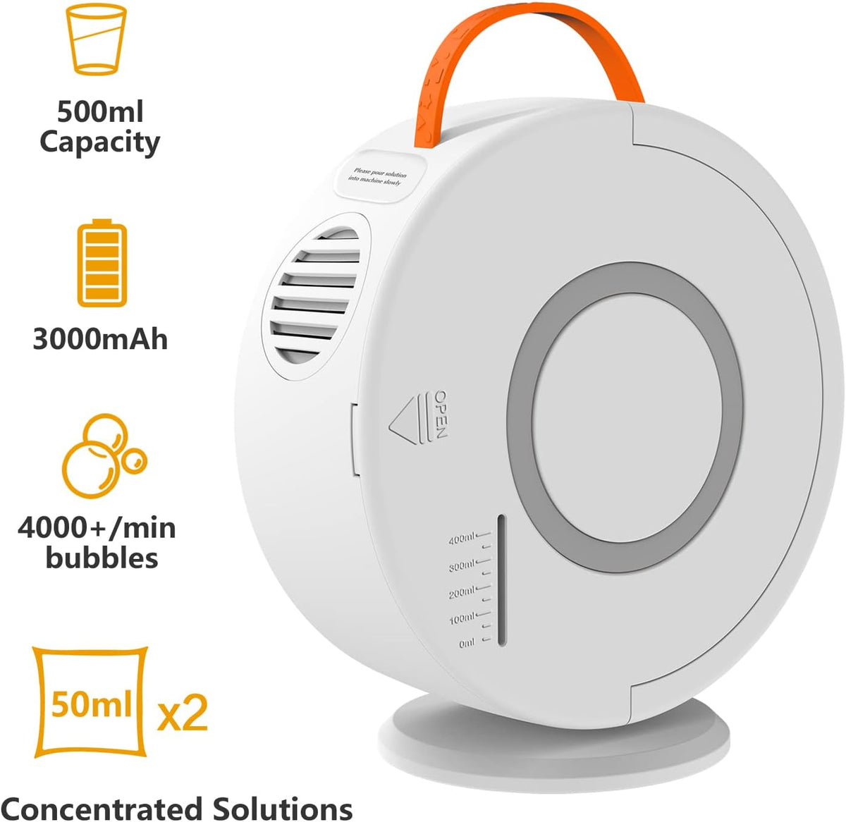 Bubble Machine Automatic Bubble Blower for Kids Toddlers Rechargeable Battery Portable Bubble Maker