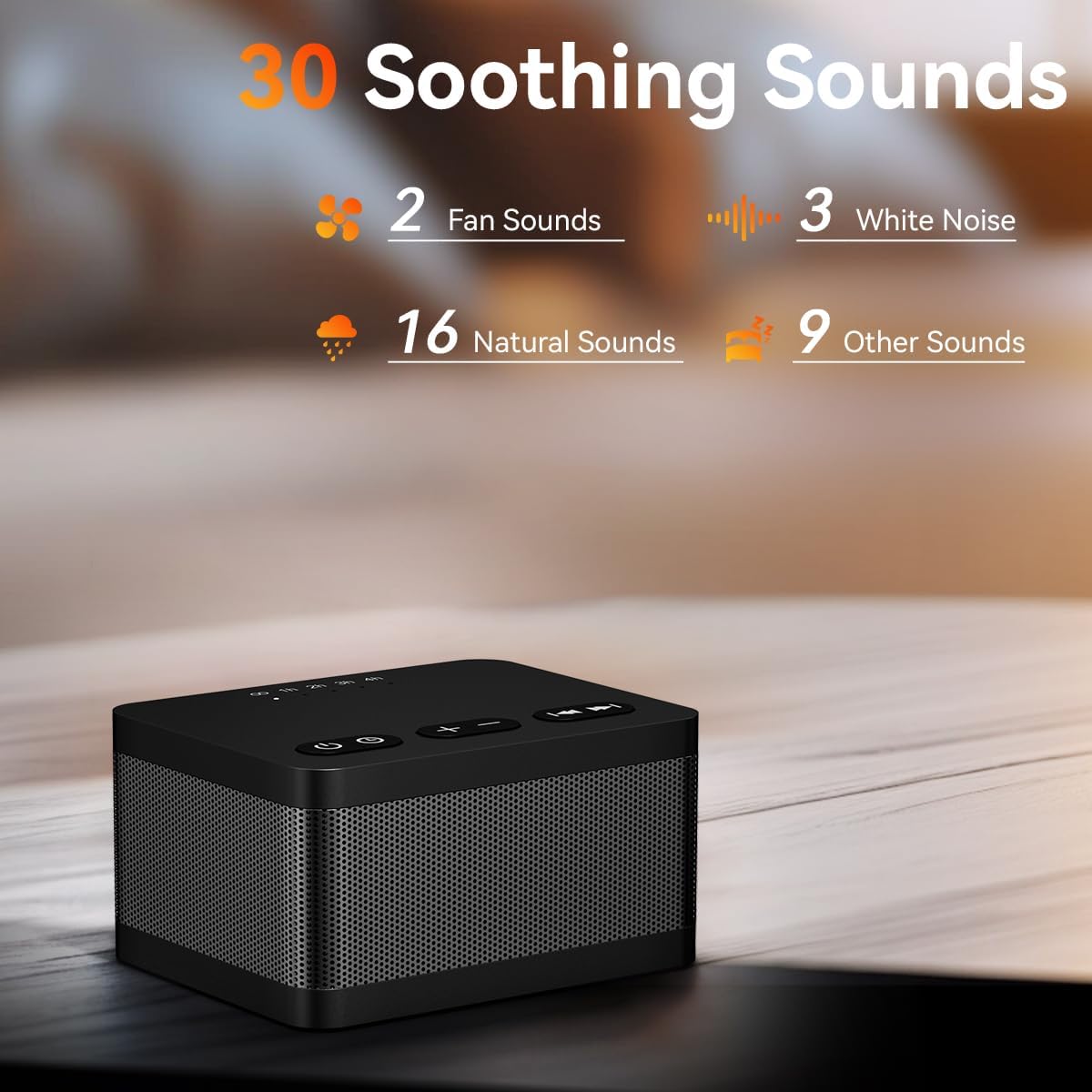 Sound Machine White Noise Machine with 30 Soothing Sounds 36 Levels Volume 5 Timers and Memory